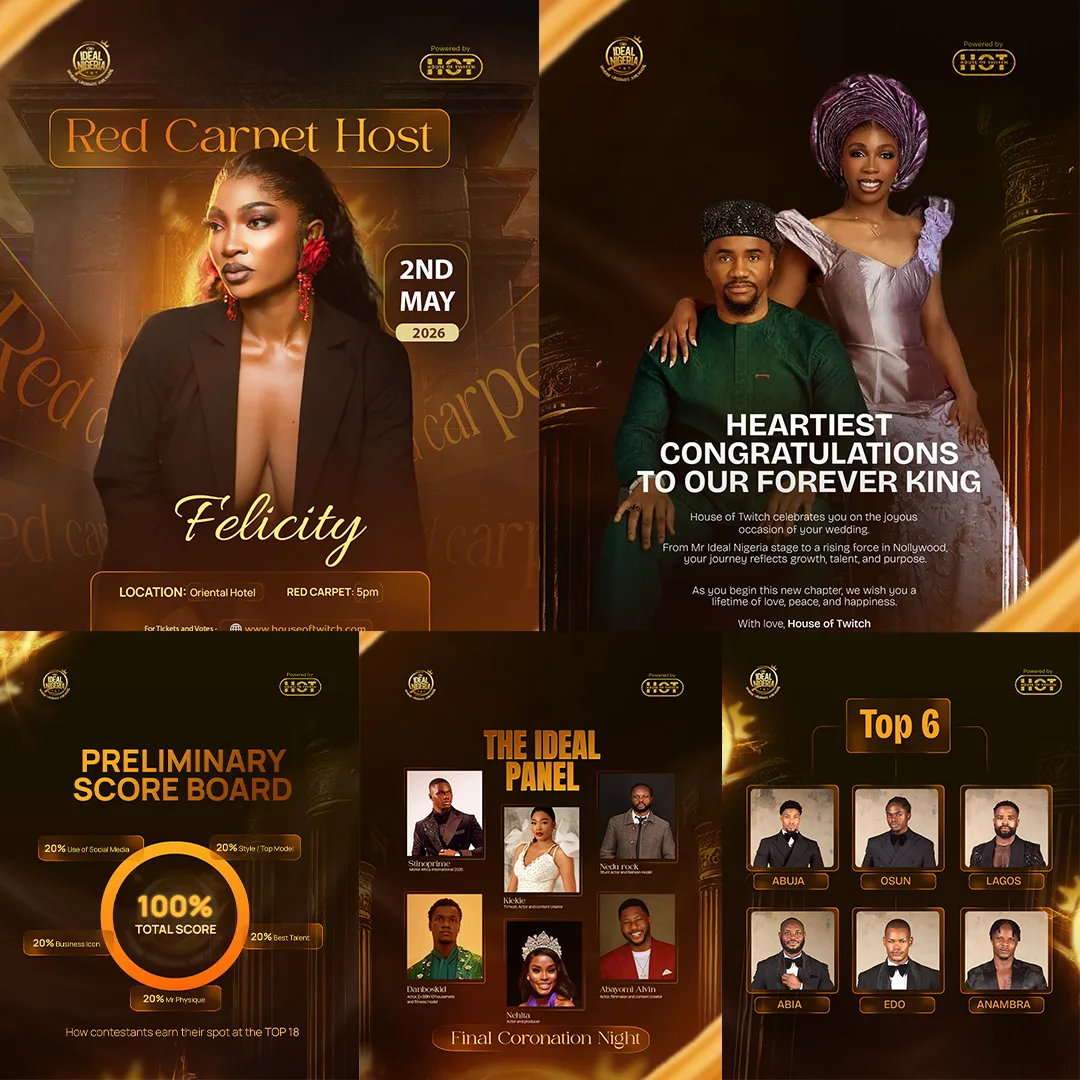 Mr Ideal Nigeria event campaign flyers